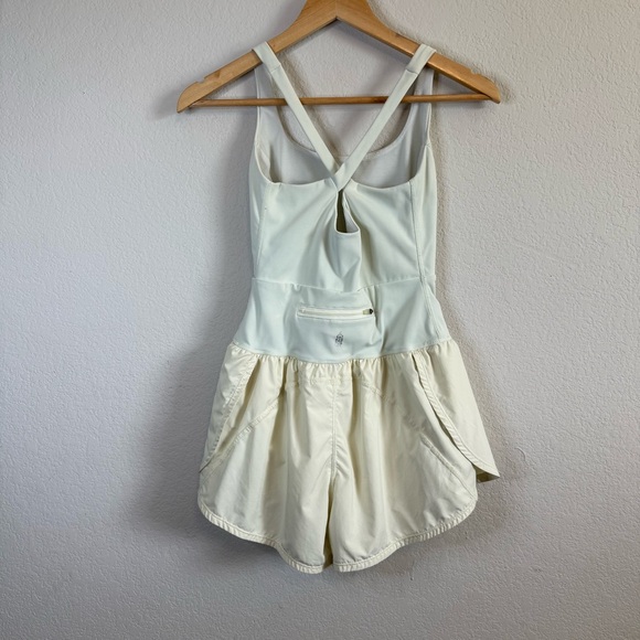 Free People Movement Yellow Green Righteous Runsie Romper Strappy Back Size XS - Picture 6 of 13